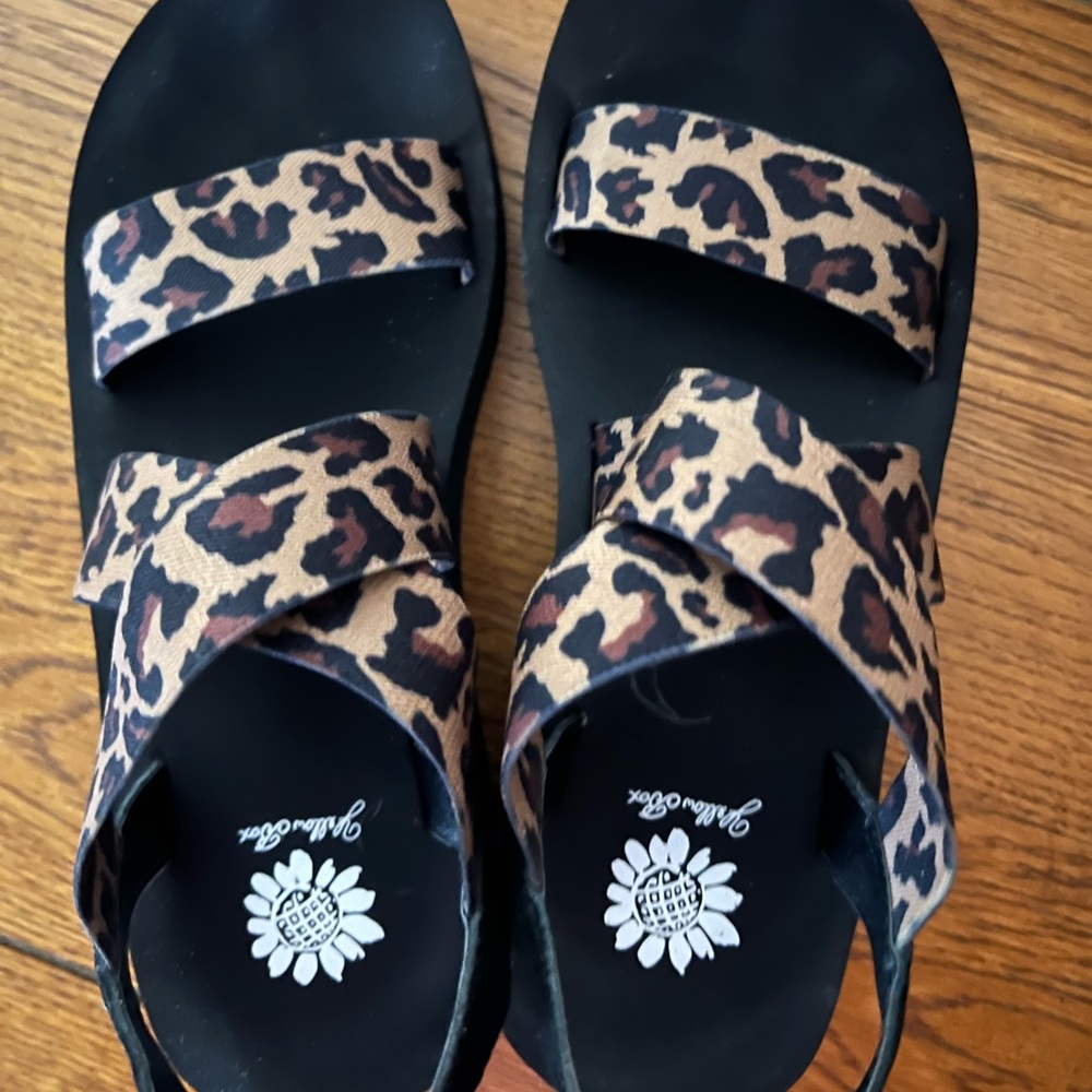Yellow Box wedge sandal